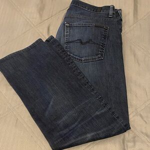 7 For All Mankind Men's Dark Blue Straight Jeans